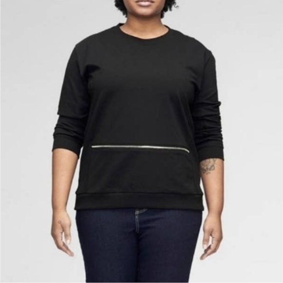 Universal Standard Tops - Universal Standard Black Pullover Sweatshirt Size 18/20 Casual Everyday‎ Basic